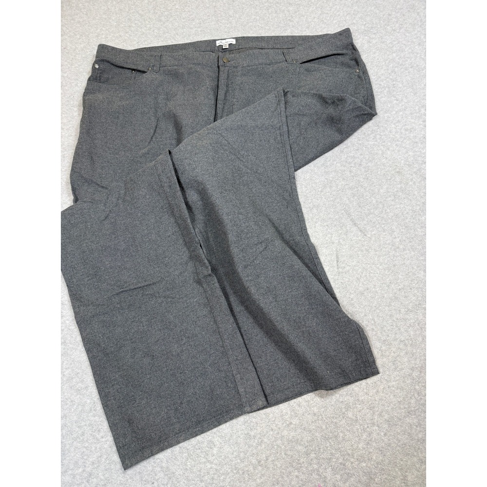 Peter Millar Men 50 Grey Cotton Blend Stretch Five Pocket Straight Leg Pants